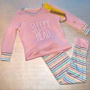 Rae Dunn Kids Christmas Pajamas SLEEPY HEAD